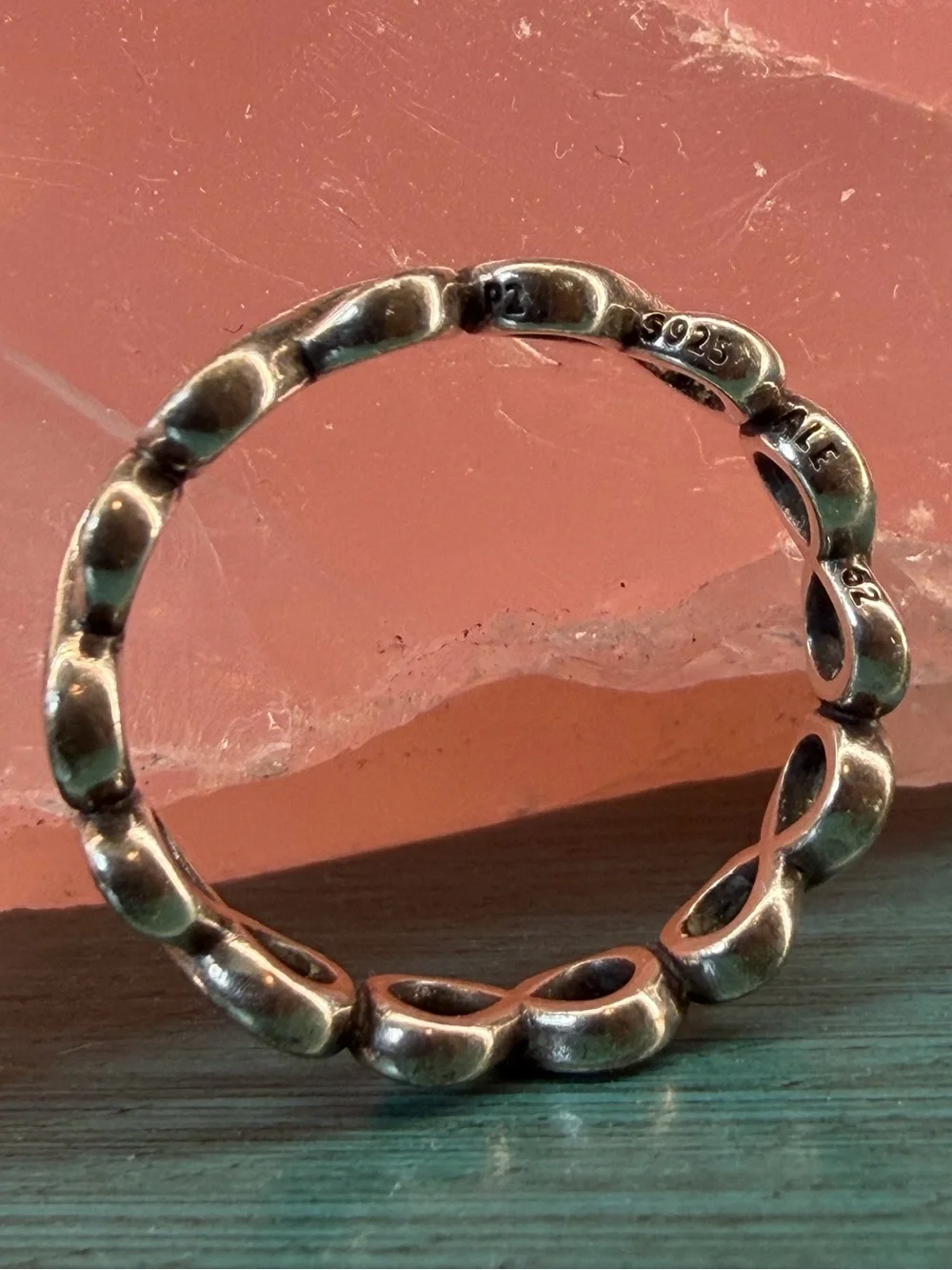 Pandora Sterling Silver Infinity Knot Stackable Ring - Silver - size 6.5